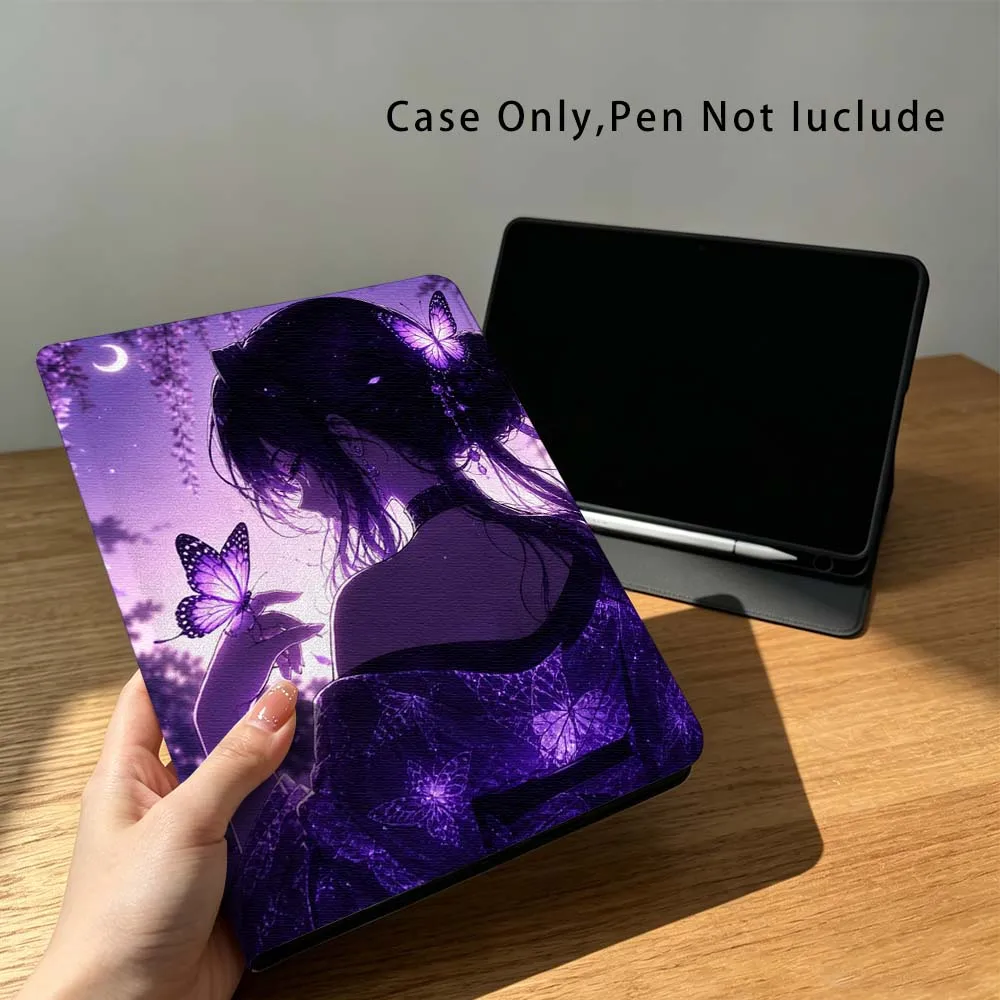 Purple Butterfly Girl Fashion For Xiaomi Poco Redmi Pad 8 2 4 5 6 6S 7 7S SE Pro 14 11 11.2 12.1 12.5 Inch Tablet Case