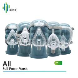 BMC CPAP Full Face Mask F1A F1B F4 F5A With Headgear Silicon Gel Cushions For Auto CPAP Sleep Apnea OSAHS OSAS Snoring People