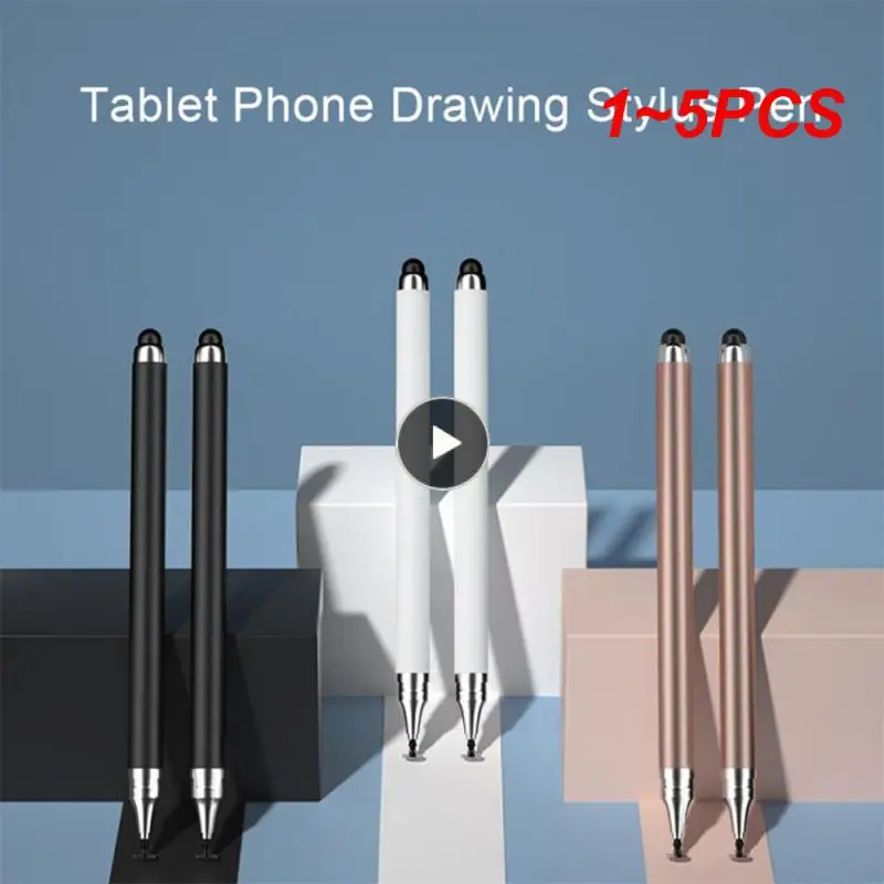 1~5PCS Universal 2 In 1 Stylus Pen For iOS Android Touch Pen Drawing Capacitive Pencil For iPad Tablet Smart