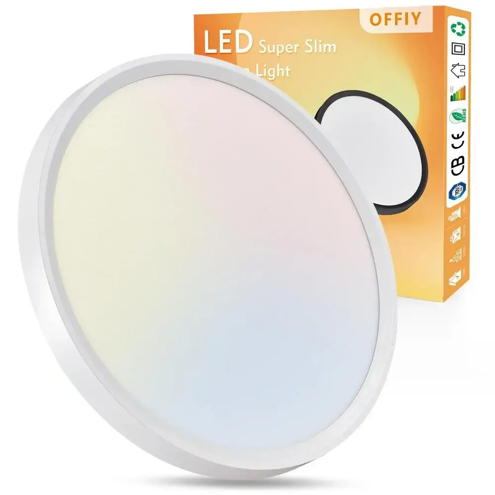 Lampu Plafon LED 20 Inci 40W 4350LM CCT Dapat Dipilih 3000K 4000K 6000K Ultra Tipis Hemat Energi