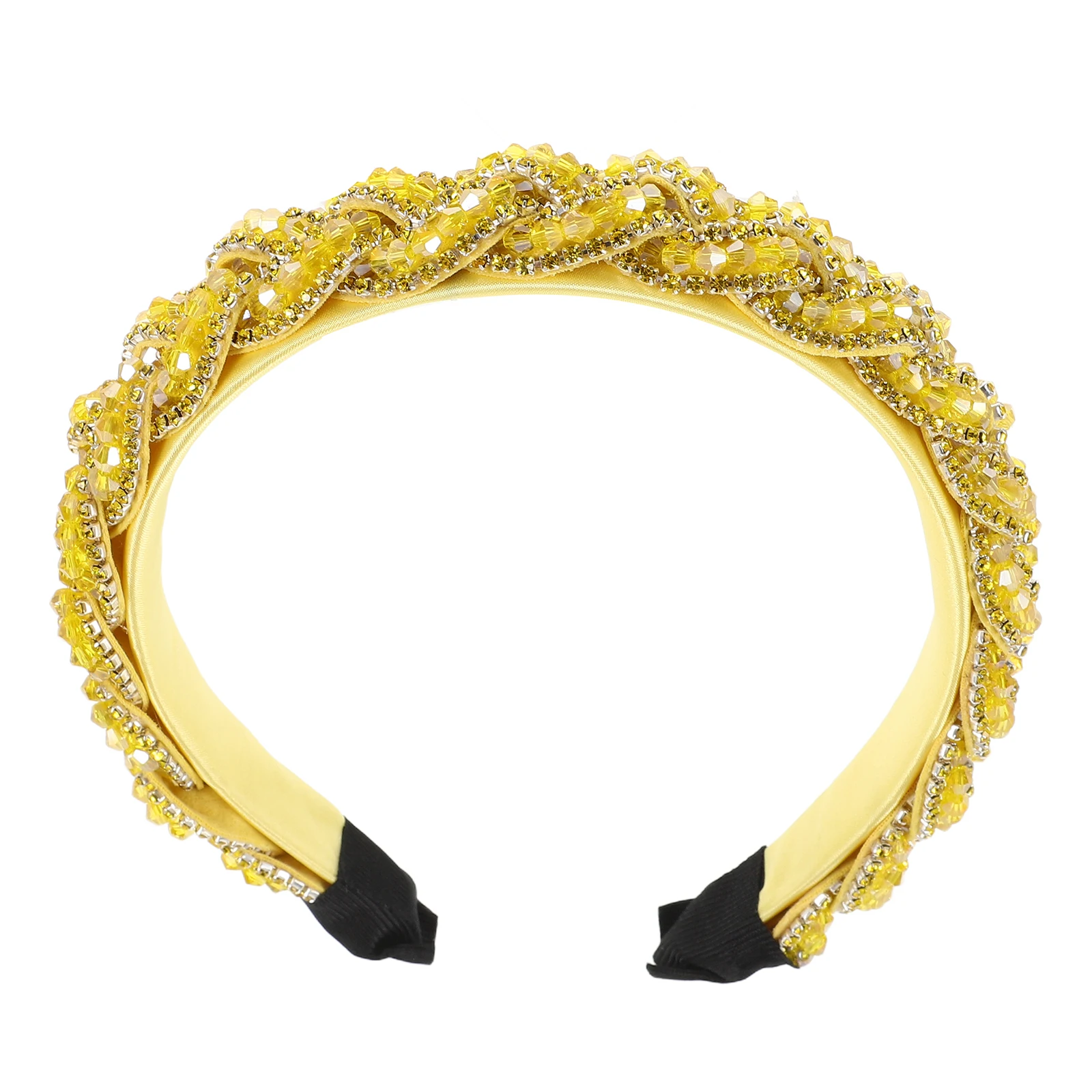 

Сверкающая повязка на голову в стиле барокко со стразами, широкая повязка для волос с кристаллами для свадебной вечеринки, элегантные аксессуары для волос из бисера