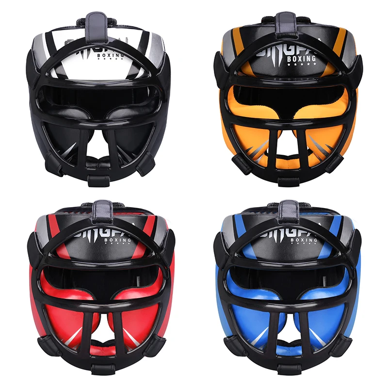 Kids/Adults New MMA Muay Thai Boxing Helmet W/Mask Taekwondo Martial Arts Sparring Headgear Training Equipment Head Protector