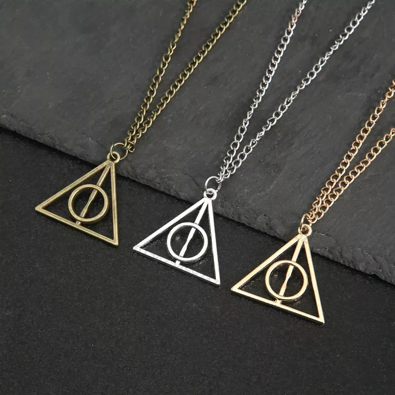 New Harried Time Necklace Timer Hourglass 360 Rotatable Potters Chain Cosplay Badge Brooch Jewelry Magic School Fans Gift