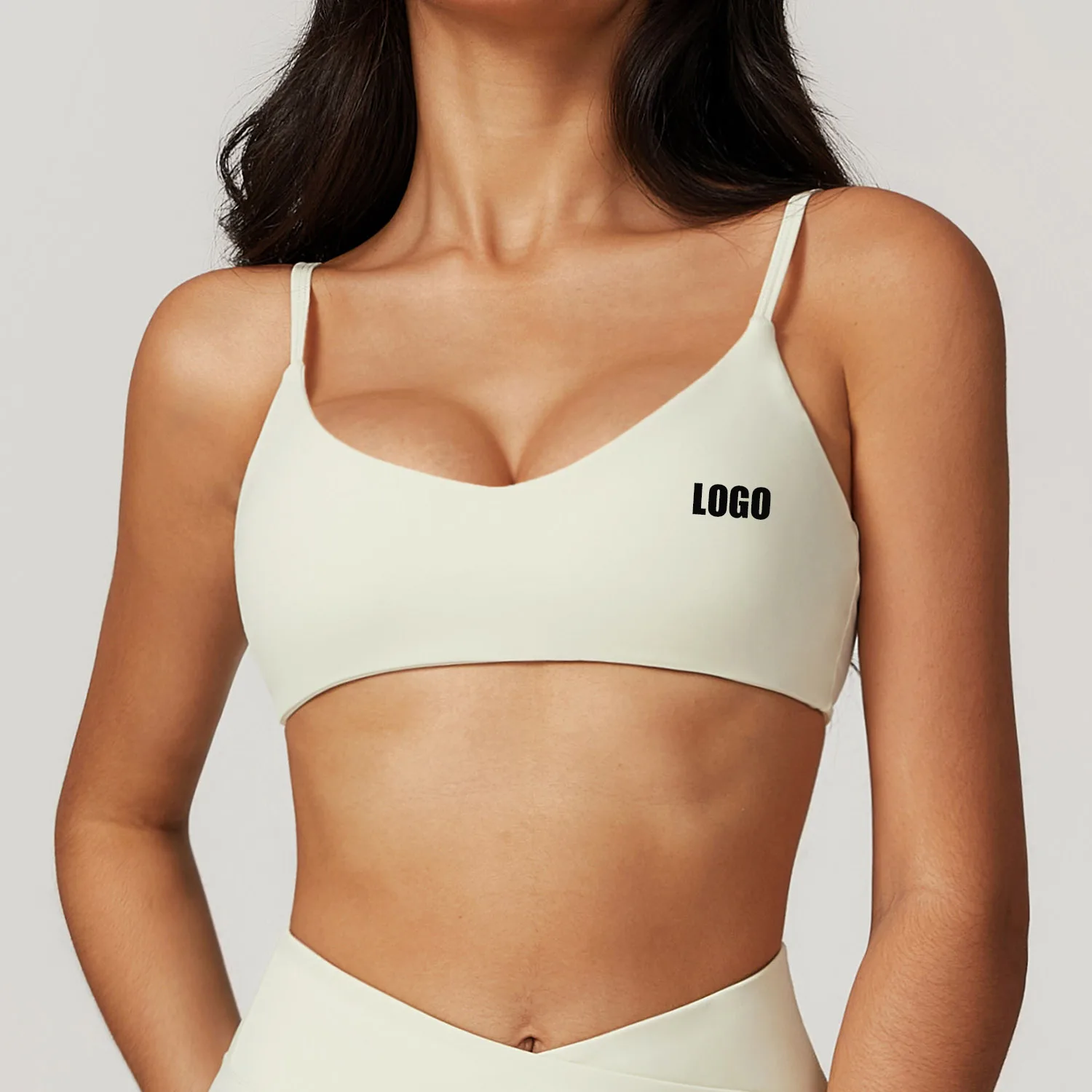 

Женский экологически чистый регенерационный быстросохнущий бюстгальтер для йоги с плотной спинкой и логотипом на заказ, спортивное нижнее белье для бега, жилет для фитнеса