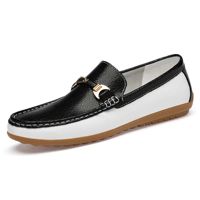 

Мужские кожаные повседневные лоферы, удобные дизайнерские туфли для вождения, мужские мокасины без шнуровки, легкие мужские туфли на плоской подошве