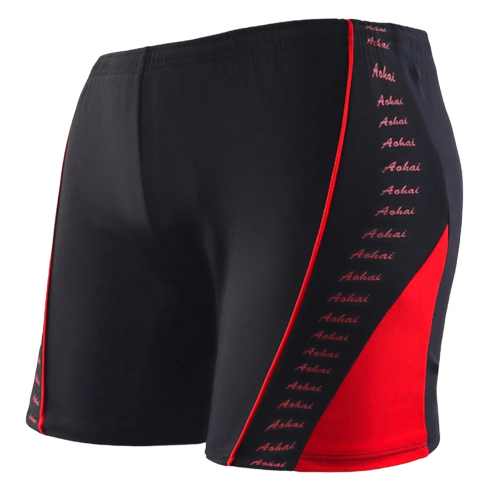 Summer Vacation Men's Swim Shorts Quick Dry Trunks Yellow,Dark Blue,Gray,Blue,Red Breathable Fabric Plus Size Fit
