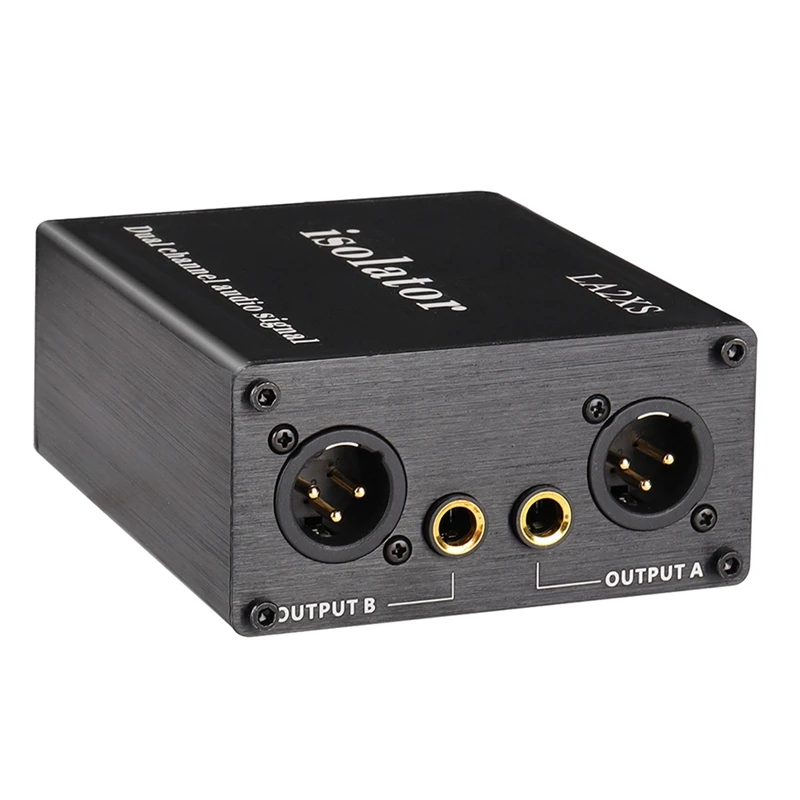 Il filtro di riduzione del rumore isolatore audio LA2XS da 1 pezzo elimina il rumore corrente Isolatori audio mixer XLR a doppio canale da 6,5