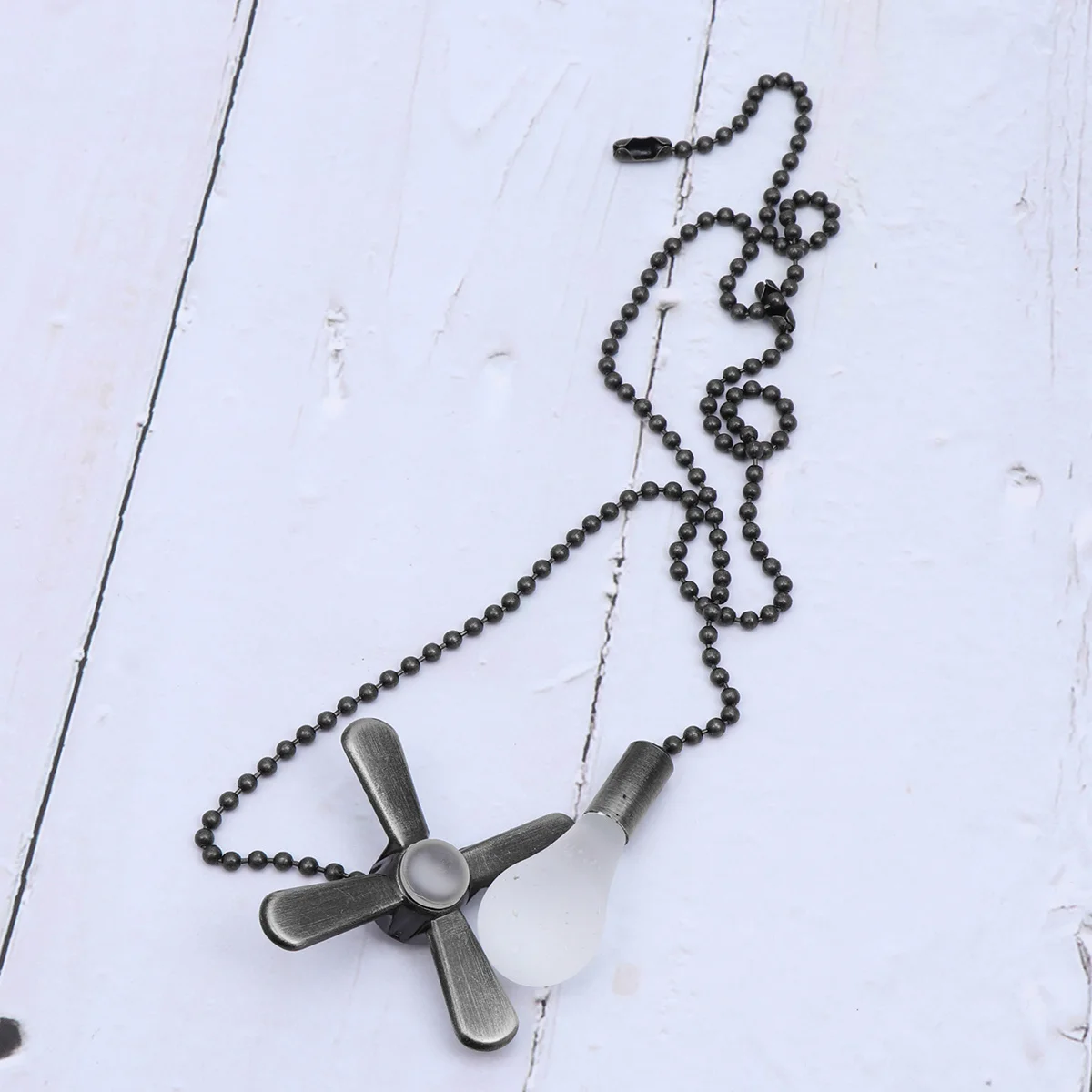 1 set di catene per ventilatori con perline in metallo resistente, design vintage nero per ventilatori a soffitto e catena per ventilatori ad alta illuminazione