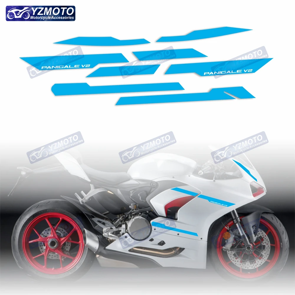 ل V2 Panigale V2 2020 2021 2022 2023 2024 دراجة نارية الملحقات مجموعة كاملة ملصق هدية عاكسة الجسم ملصقات مصورة عدة