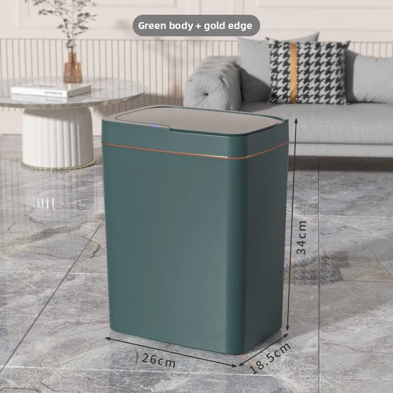 

Smart Household Automatic Trash Can | Large garbage storage in the bathroom kitchen with lid sandwich