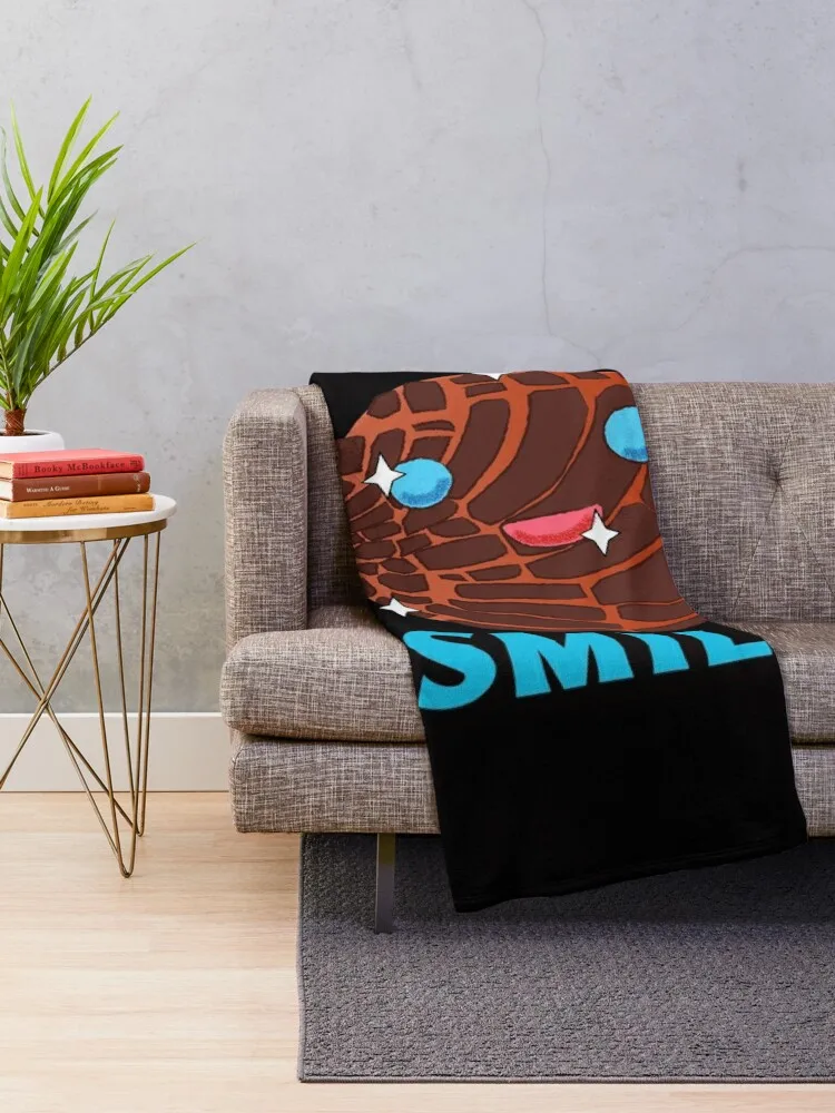 Smiling Concha Throw Blanket blankets and throws Heavy Designers Soft Plaid Blankets