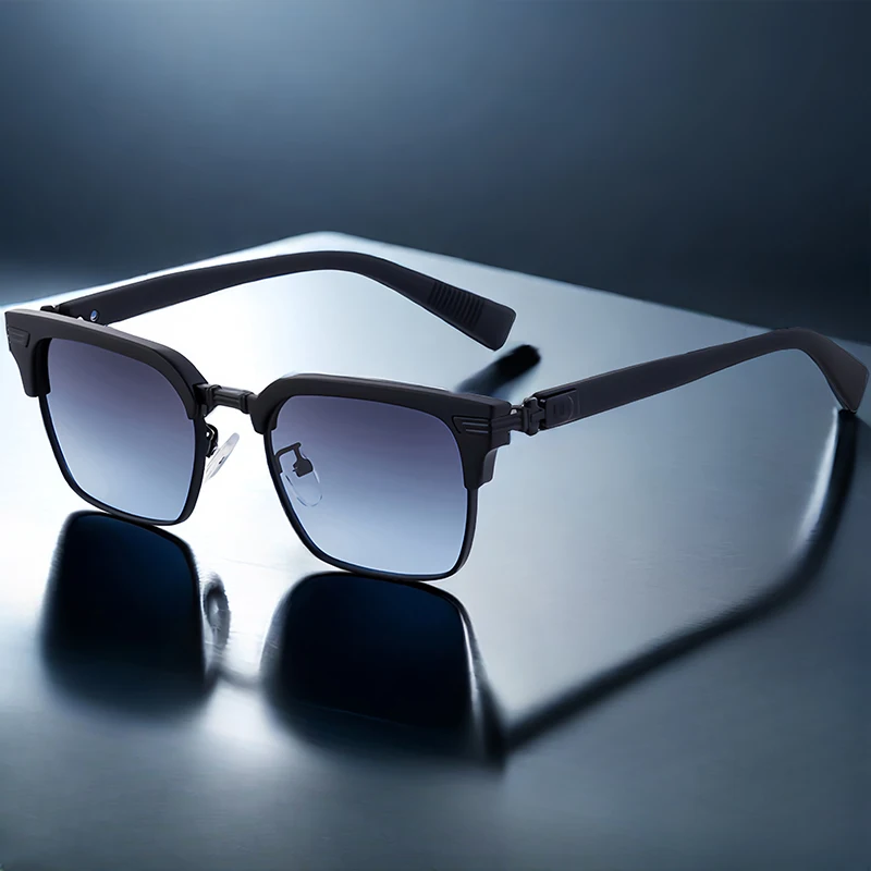 CATERSIDE Punk Quadratische Sonnenbrille Herren Metall Halbrahmen Mode Damen Sonnenbrillen Reise Party Business UV400 Marken-Brillen – Detail 8