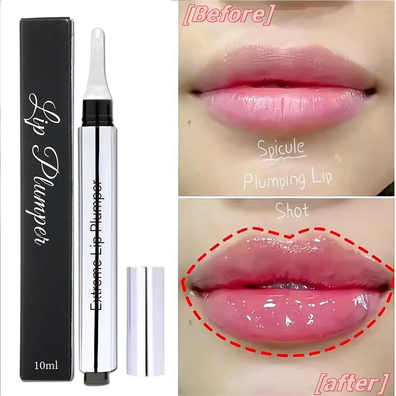 

Блеск для губ Glow Tulip Lip Plumper Spicule: экстремальный объем, сыворотка-масло для губ, корейская косметика для сексуального образа