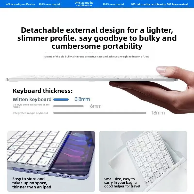 iPad Bluetooth Magic Keyboard for Apple Wireless AppleMagic Computer Thin and Light - view 3
