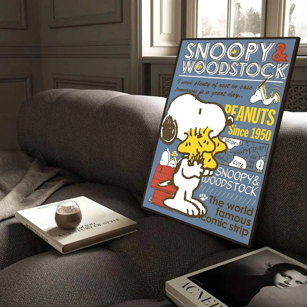 S-Snoopy Anime Classic Movie Posters Vintage Room Bar Cafe Decor Stickers Wall Painting view 5