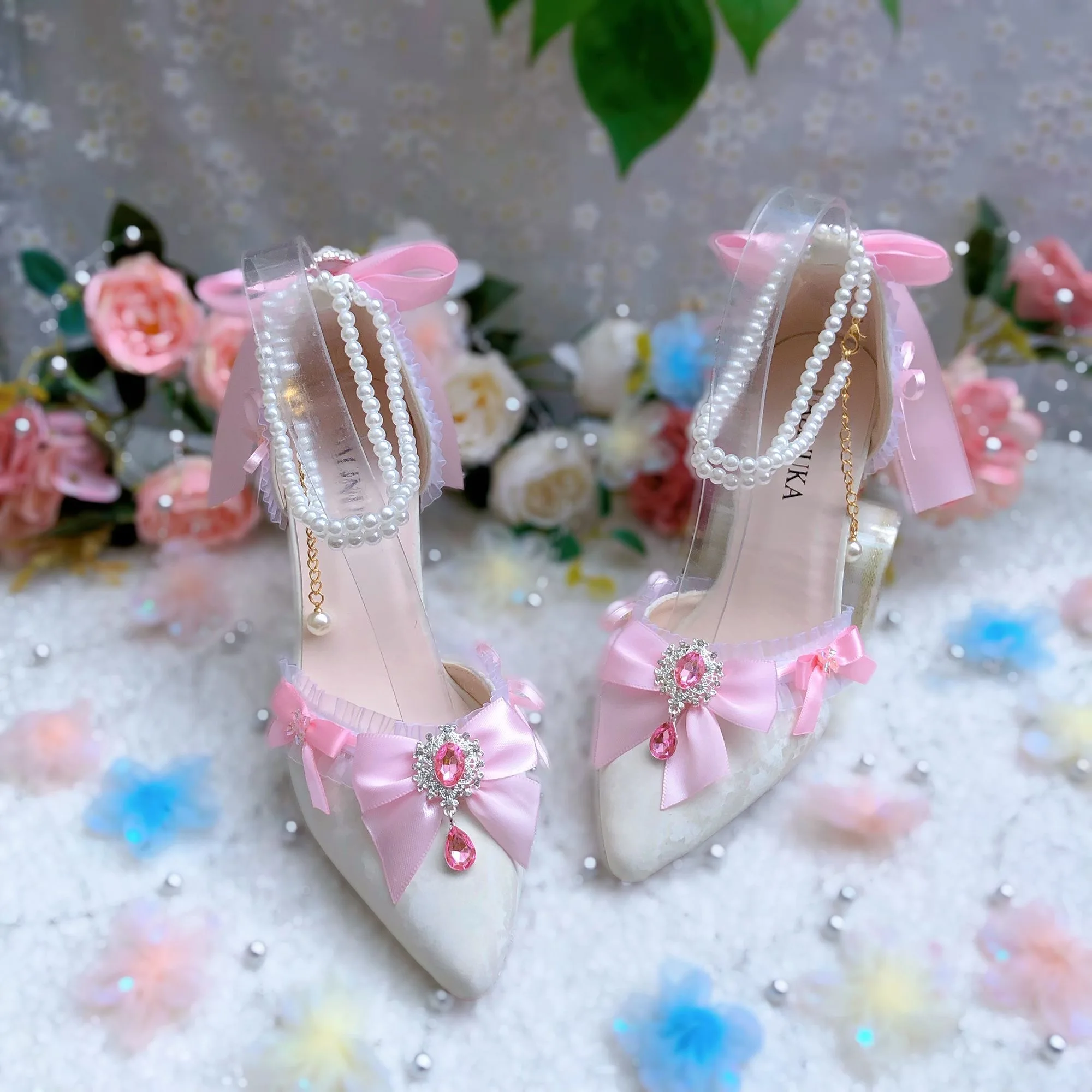 

elegant women's shoes lolita party shoes Mary Jane heels y2k accessories JK Japanese style high heel bridal wedding shoes