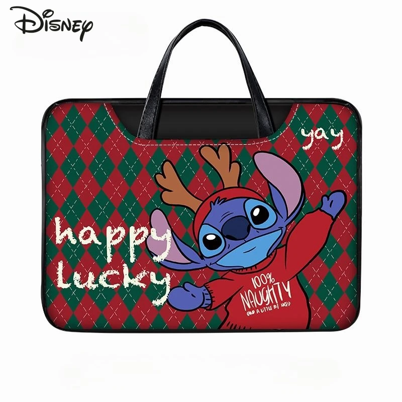 

Disney Stitch New Computer Bag Fashionable High Quality Men's Tablet Storage Bag Cartoon Business Travel Computer Portable Bag