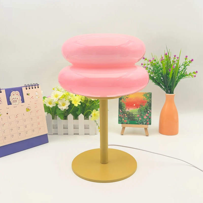 Modern Creative Hamburger LED Table Lamp Bedside Simple Fashion USB Lamp Study Room Desk Light for Livingroom Bedroom Home