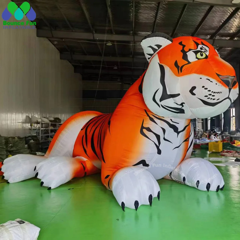 2025 Tiger Model Popular Lying Giant Inflatable Tiger Customized Inflatable Animal Mascot For Outdoor Advertising And Promotion