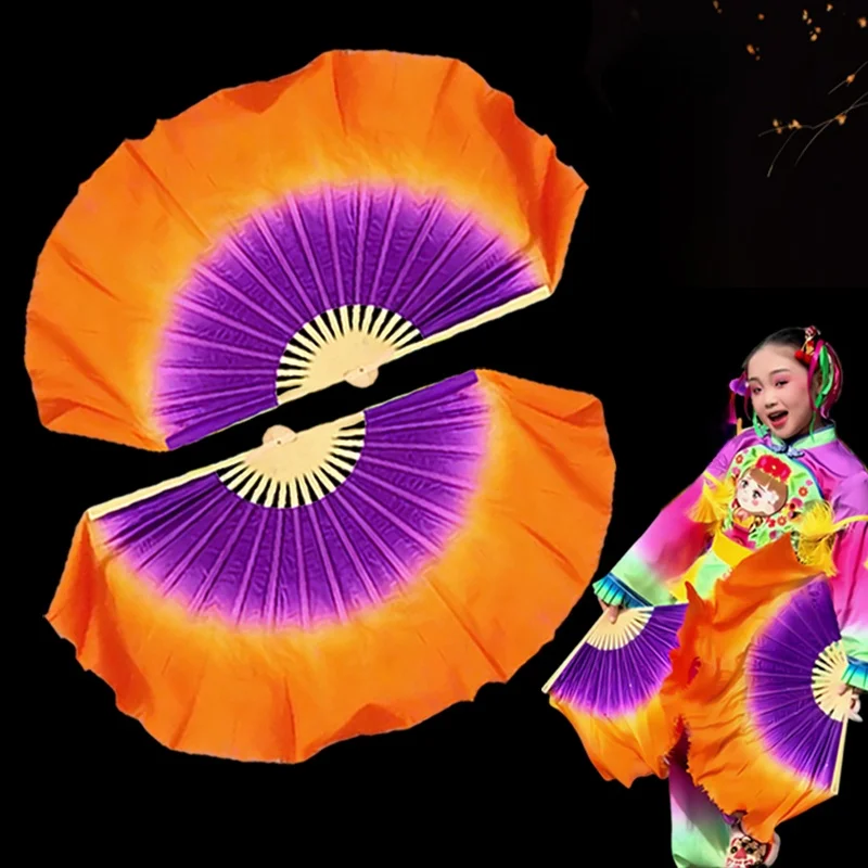 par-de-leques-de-danca-em-seda-gradiente-para-criancas-aderecos-para-performance-de-danca-yangge-leques-gradiente-laranja-e