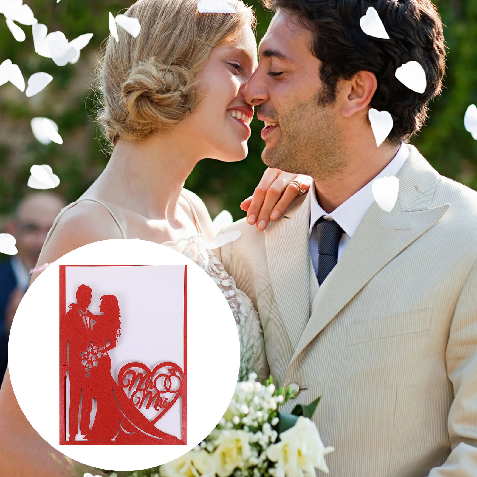 

10pcs Hollow Out Invitation Cards For Wedding Romantic Paper Card Eco-Friendly Design Valentine Anniversary Party