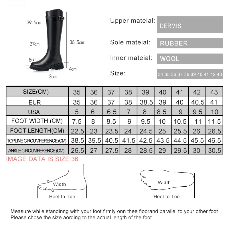 AIYUQI High Boots Female Genuine Leather 2024 New Winter Wool Warm Women\'s Long Boots Large Size Riding Boots Women