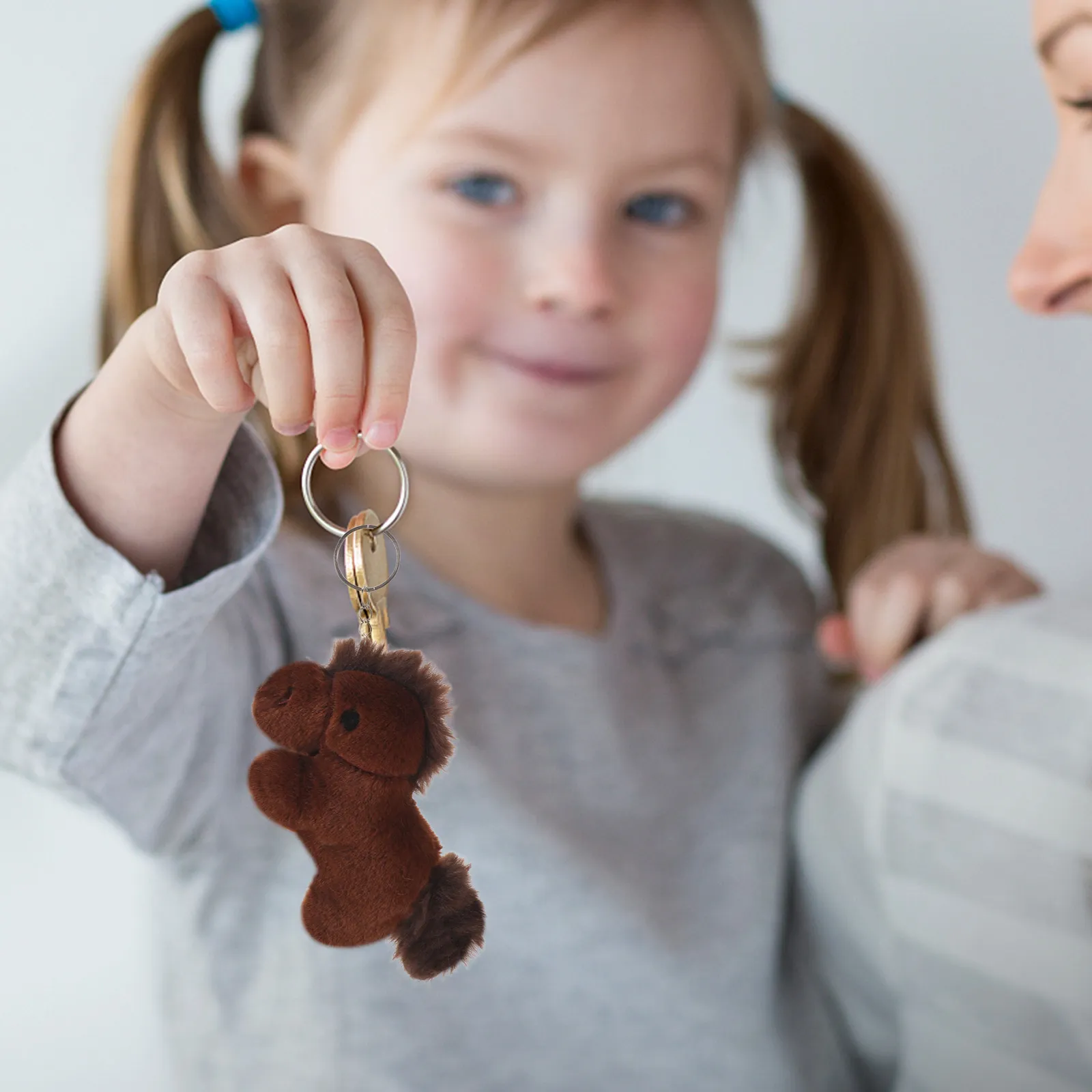 3Pcs Horse Keychain Set 2026 Chinese New Year Stuffed Animal Keyring Soft Cartoon Bag Pendant Backpack Charm Car Key Chain