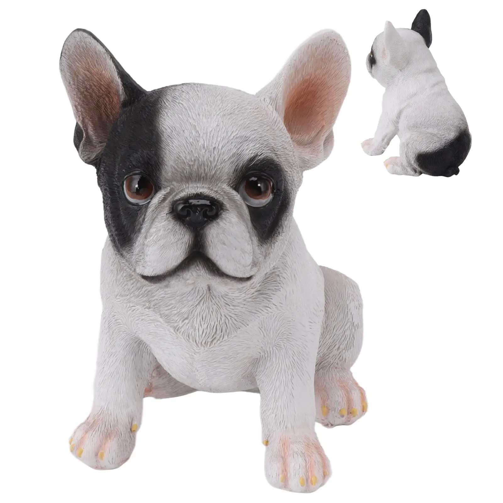 Durable Outdoor Bulldog Resin Statue - for garden Decor Bulldog Statuette for Pet Lovers