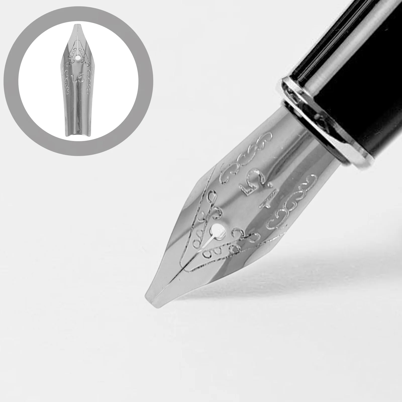 20 pçs caneta tinteiro nibs de aço inoxidável ponta fina substituição nibs para escrever caligrafia desenho uso caneta dicas substituição