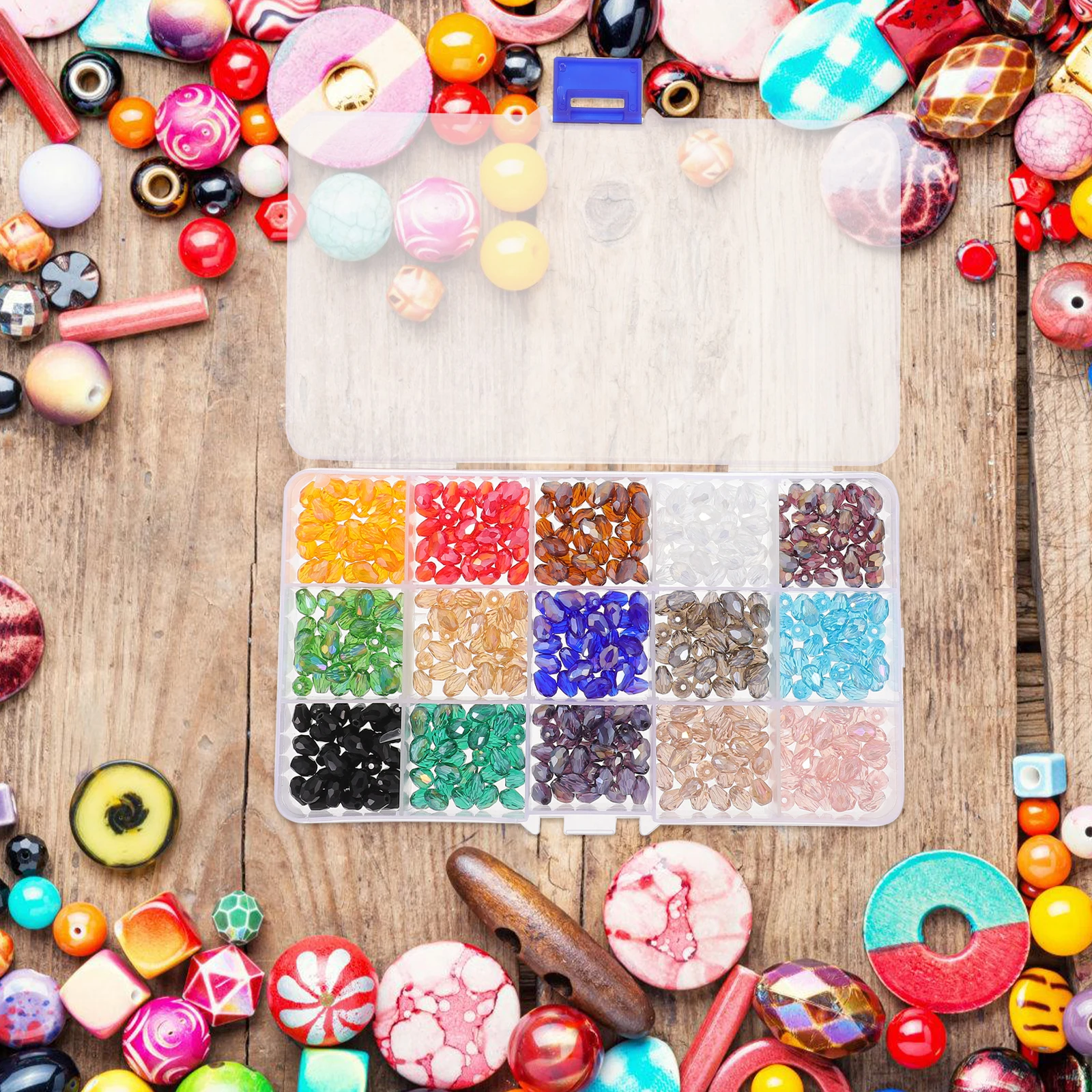 

1 Box Water Drop Glass Durable Craft Beads Jewelry Diy Accessories Bulk Small Crystal For Necklace Bracelet Earrings Diy