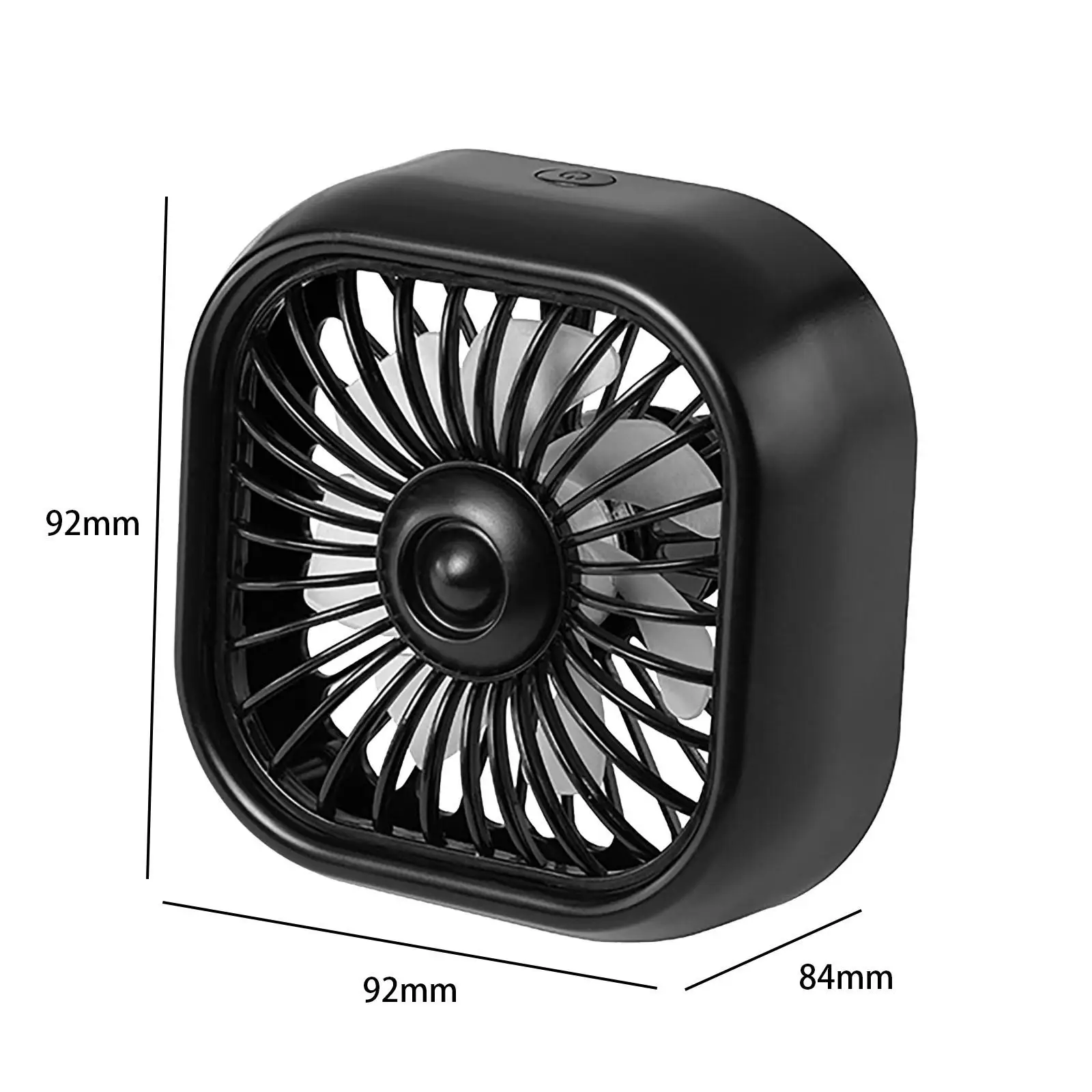 Small Car Summer Fan 3 Speed Adjustable USB Car Fan USB Fan with 7 Colorful Light Mini Portable Fan for RV Truck Vehicle Car SUV