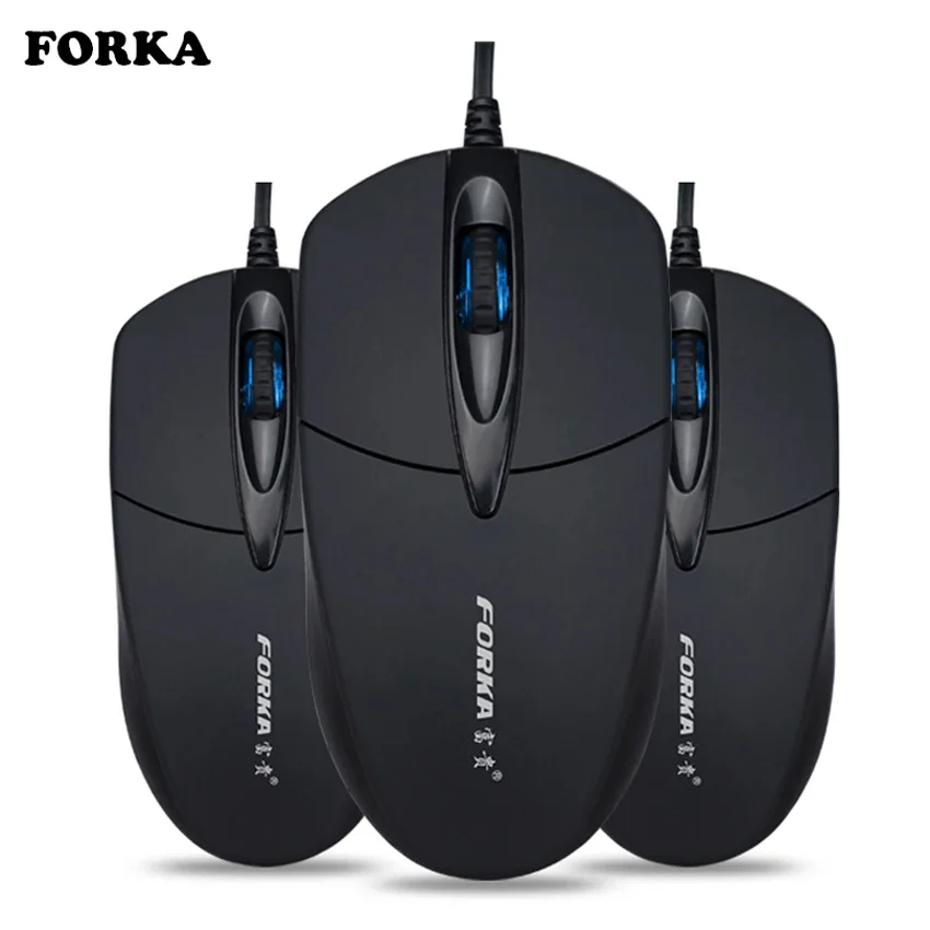 

FORKA Silent Click USB Wired Computer Ergonomic Mouse Mute PC Computer Game Mouse Mice for PC Laptop Notebook Office Accessary