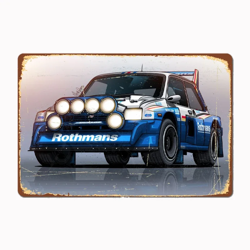 

MG Metro Group B Rally Racing CARPoster Metal Sign Club Custom Bar Bedroom Indoor Decor Posters Home Wall Decor Room Decoration
