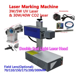 Macchina per marcatura Laser UV 5W JPT macchina per intaglio Laser 3W con incisore in metallo in acciaio inossidabile con refrigeratore