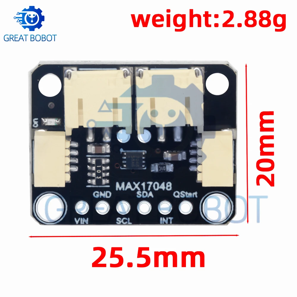 1 szt./5 szt./10 szt. Moduł miernika mocy i monitora baterii 2.5V-5.5V MAX17048 DO STEMMA JST PH & QT/Qwiic — zdjęcie produktu 6