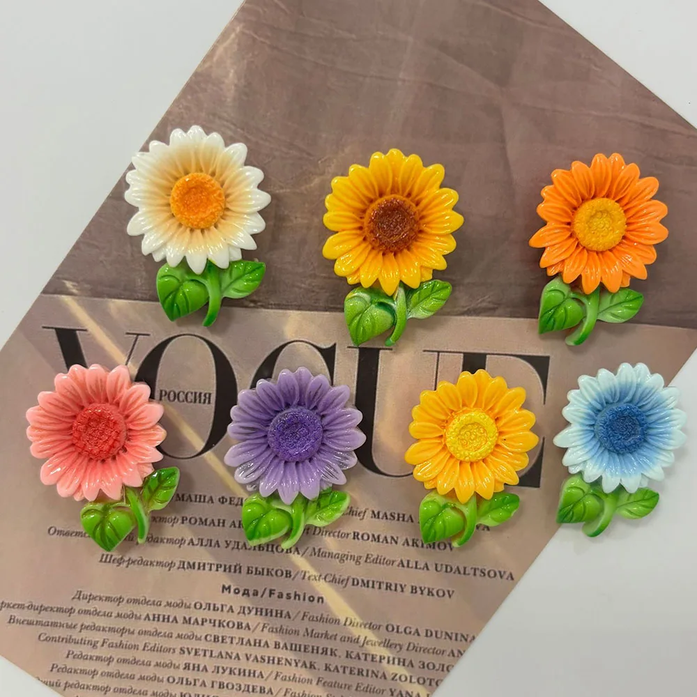 

7pcs Sweet Smal Colorful Sunflower Refrigerator Magnets Creative mini Fridge Magnet Photo Message Magnet Decorative