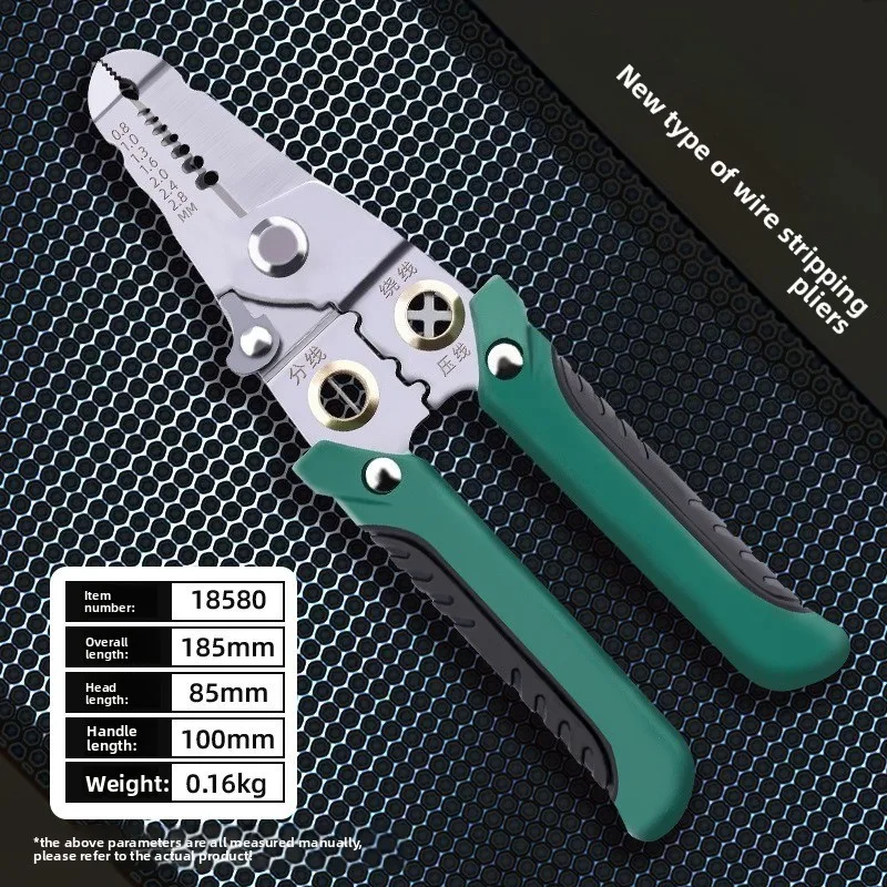 Multifunctional Wire Stripper Pliers Electrician Tool for Stripping Cutting Crimping Splitting Wires