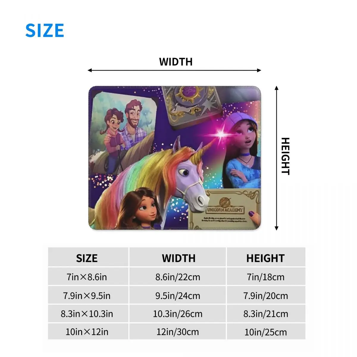 

Unicorn Academy Animation Girls Multi-size Mouse Pad Computer Keyboard Mouse Mat Gamer PC Laptop Desk Mat Accessories Table Mats