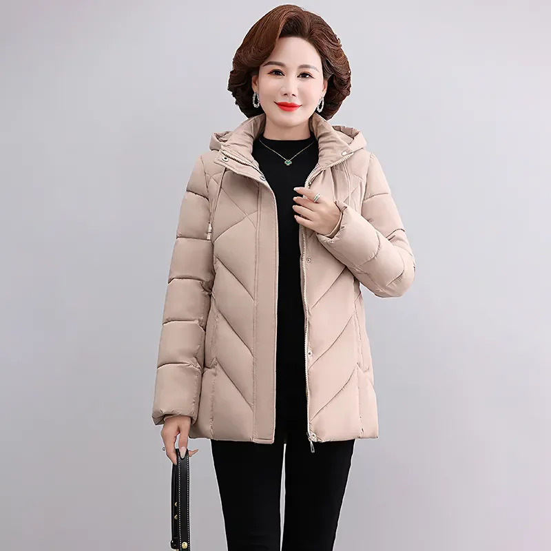 

Winter New Short Down Cotton-Padded Jacket Women's Overcoat Thick Warm Parker Coat Plus Size 6XL Sliming Look Hooded Jacket