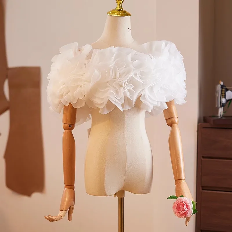 

Женская сексуальная шаль с вырезом на шее, белая сетка, пашмина, женская перфорация, шаль для вечеринки, плащ, воротник R3037