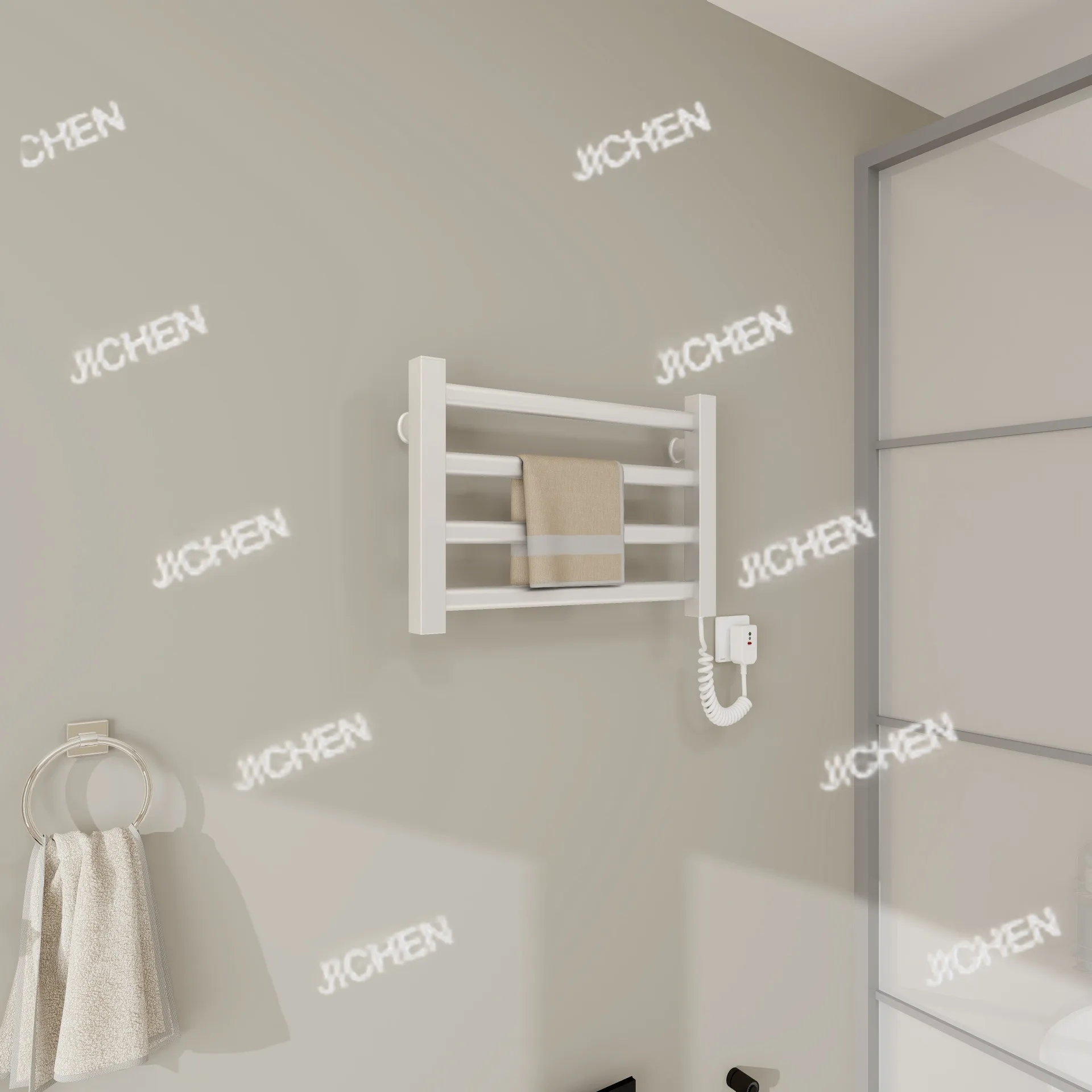 

Новая умная электрическая вешалка для полотенец для ванной комнаты, ванная комната без перфорационной установки