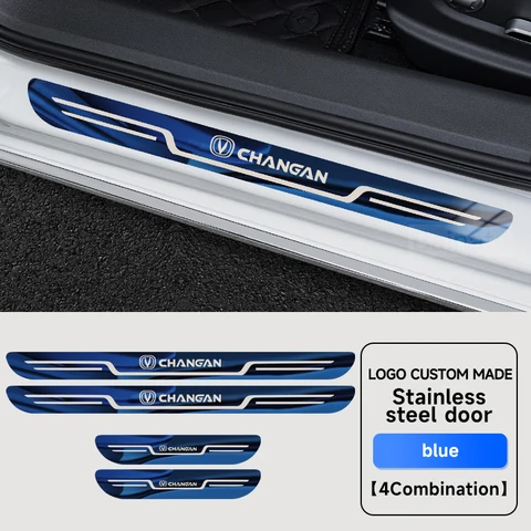 4 шт. для Changan CS35 CS55 PLUS CS75 PLUS Eado UNI-T UNI-K 2024, накладка на порог, защита из нержавеющей стали, наклейка на педаль удара