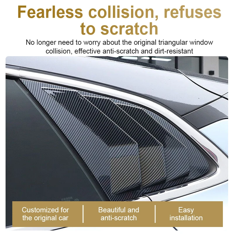 For ZEEKR 001 2021 2022 2022 2023 2024 2025 Car Rear Window Shutter Louver Cover Vent Trim Shutter Conversion Auto Accessories