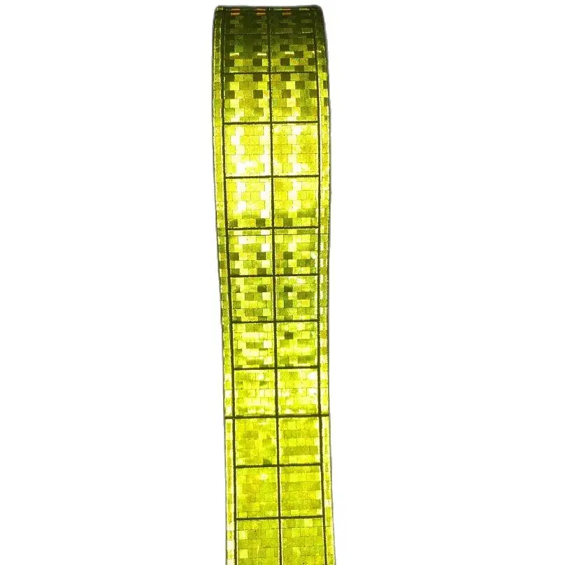 5CM * 50M Microprism Cloruro di Polivinile Lattice Nastro di Avvertimento Riflettente Cucito Per L'indumento