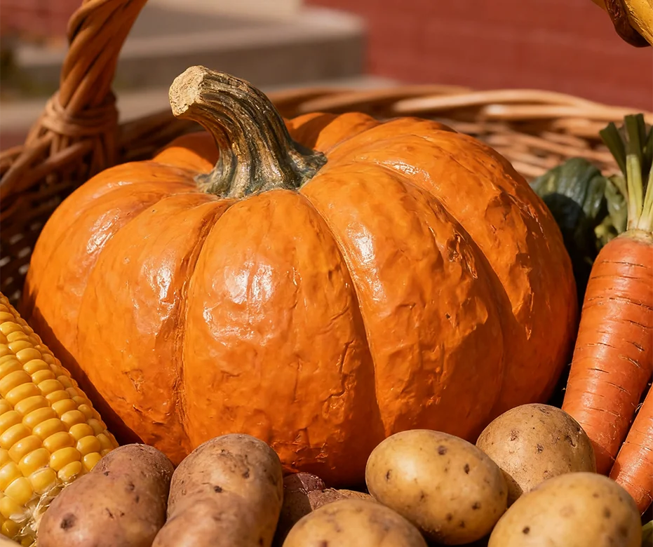 Ornamentos de Natal Presentes de fibra de vidro Mobiliário doméstico Grande cesta de frutas de resina