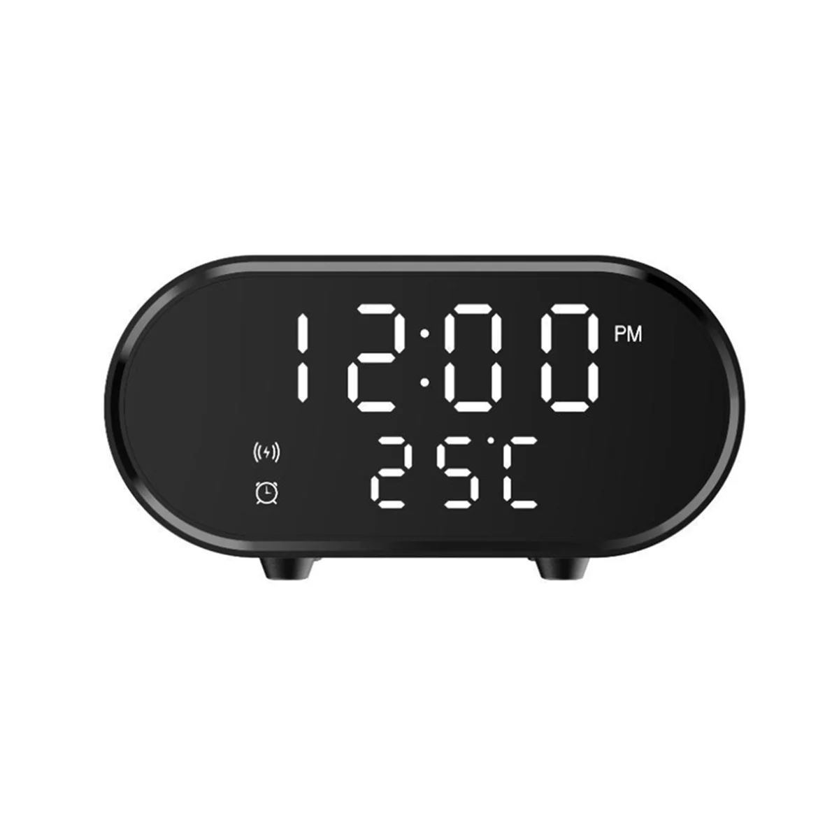 15W Multifunctional Wireless Charger Clock Alarm Temperature Display Smart Desktop Mobile Phone Charger