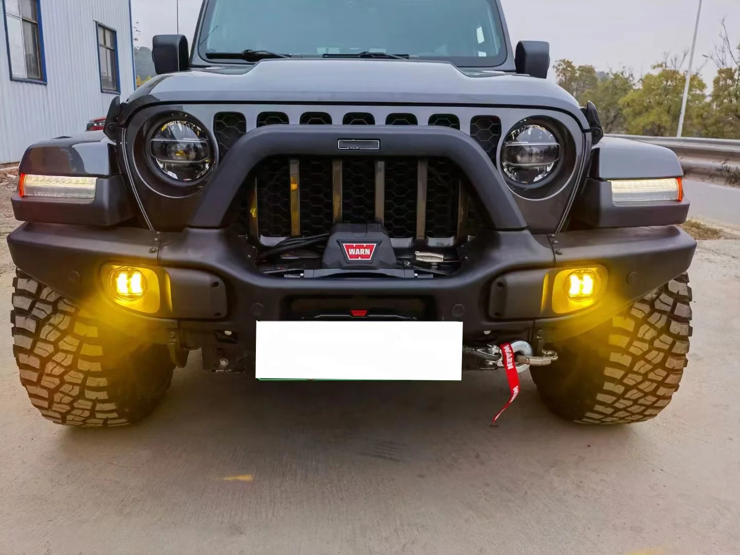 Front Bumper Full Width With Parking Sensor for Jeep Wrangler JL & Gladiator JT