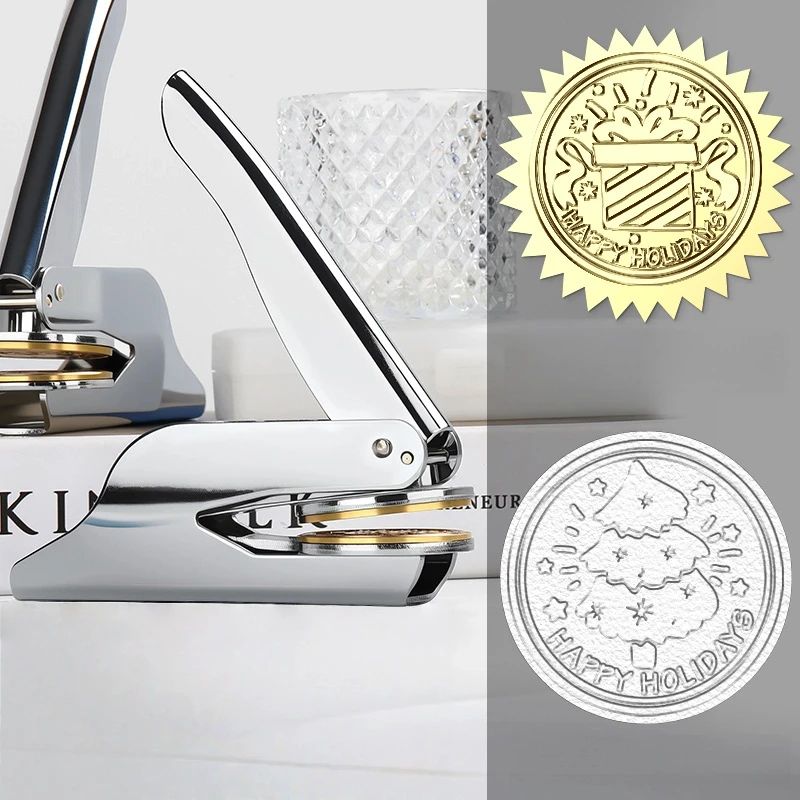 

Embosser Stamp Custom Embossing Stamps Personalized Seals LOGO Stamp Wedding Private Christmas Envelope Party Invitation DIY