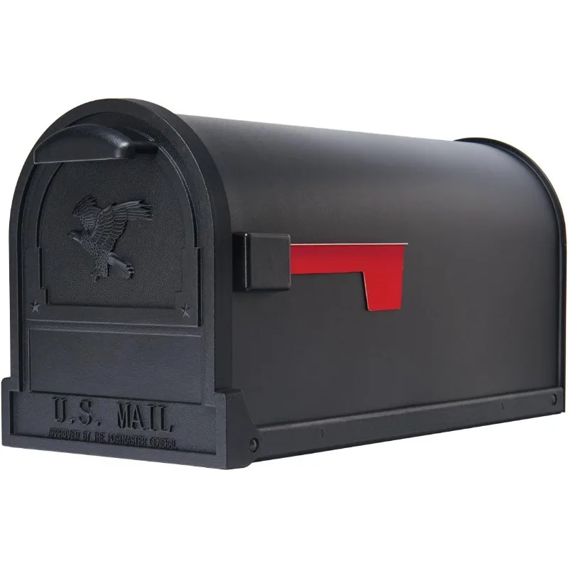 

AR15B0EC Gibraltar Medium Premium Grade Rural Mail Box, 9-1/2 in W X 23 in D X 11 in H, Large, Black