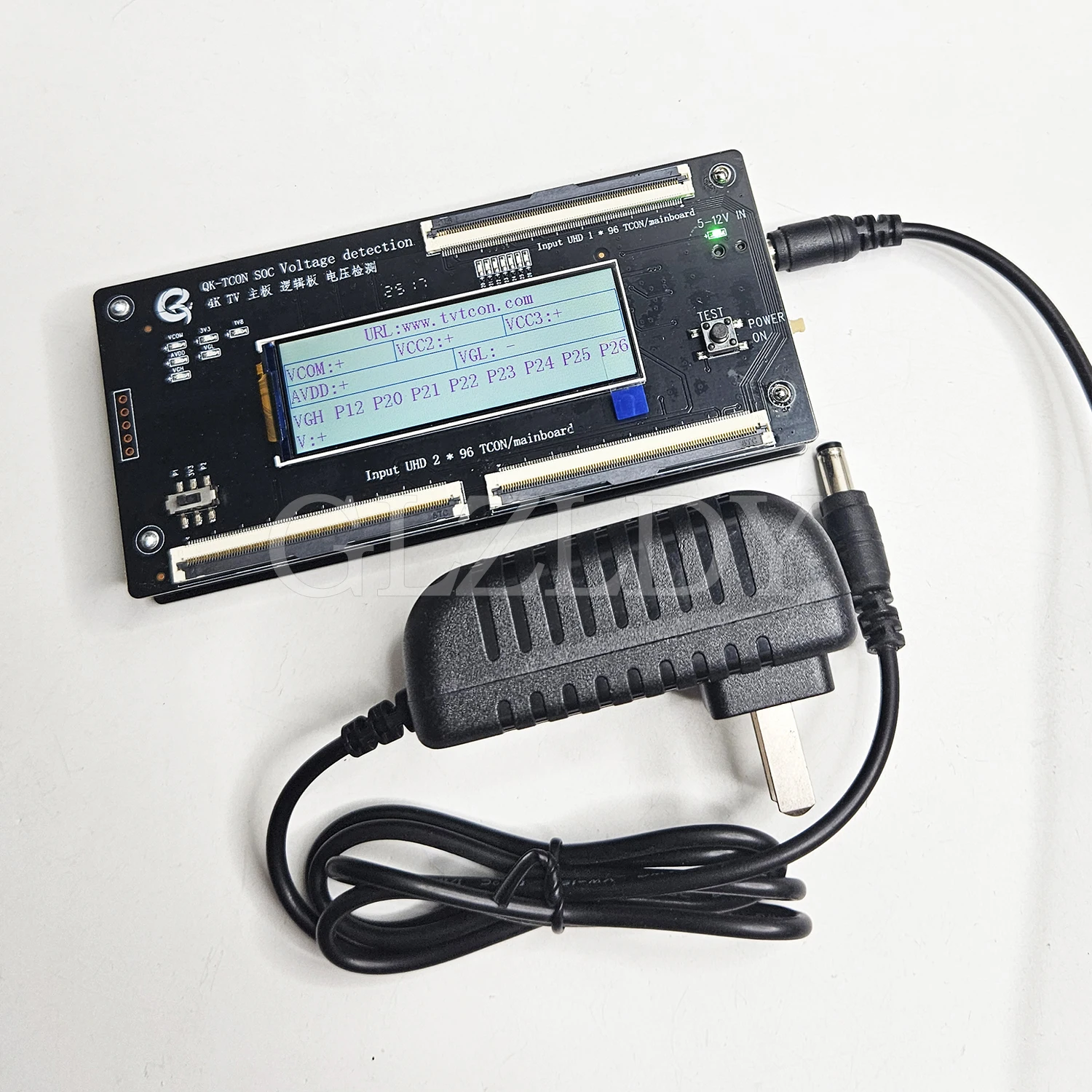QK-TCON SOC 4K TV المنطق مجلس كشف الجهد VGL VGH AVDDV COM الجهد الكشف التلقائي صيانة اختبار أداة تشخيصية LCD